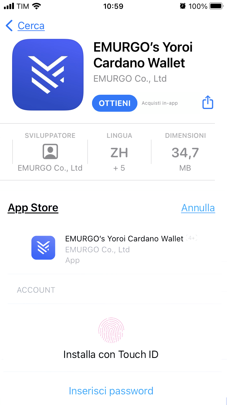 installare wallet